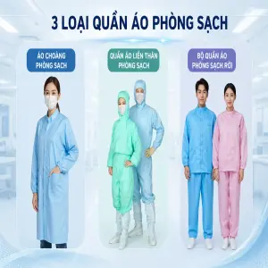 Phân biệt các loại quần áo phòng sạch: Áo liền quần, Áo rời và Áo choàng? Khi nào nên dùng loại nào?