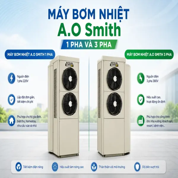 may-bom-nhiet-ao-smith-1-pha-va-3-pha