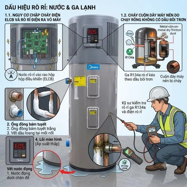 dau-hieu-nhan-biet-va-muc-do-nguy-hiem-khi-heat-pump-bi-chay-nuoc