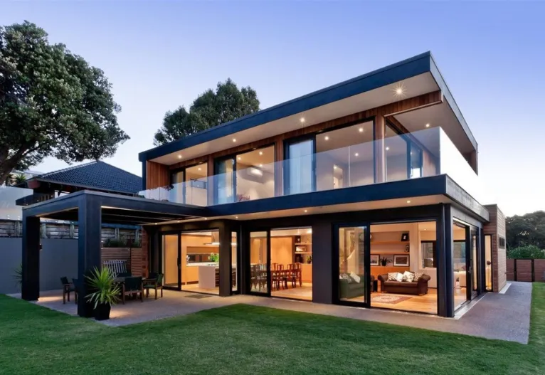 Mẫu nhà lắp ghép 2 tầng ban công ngắm cảnh