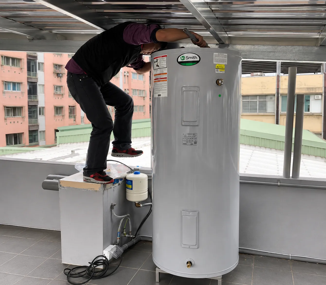 quy-trinh-thi-cong-lap-dat-he-thong-heat-pump-ao-smith-chuan-ky-thuat-mep