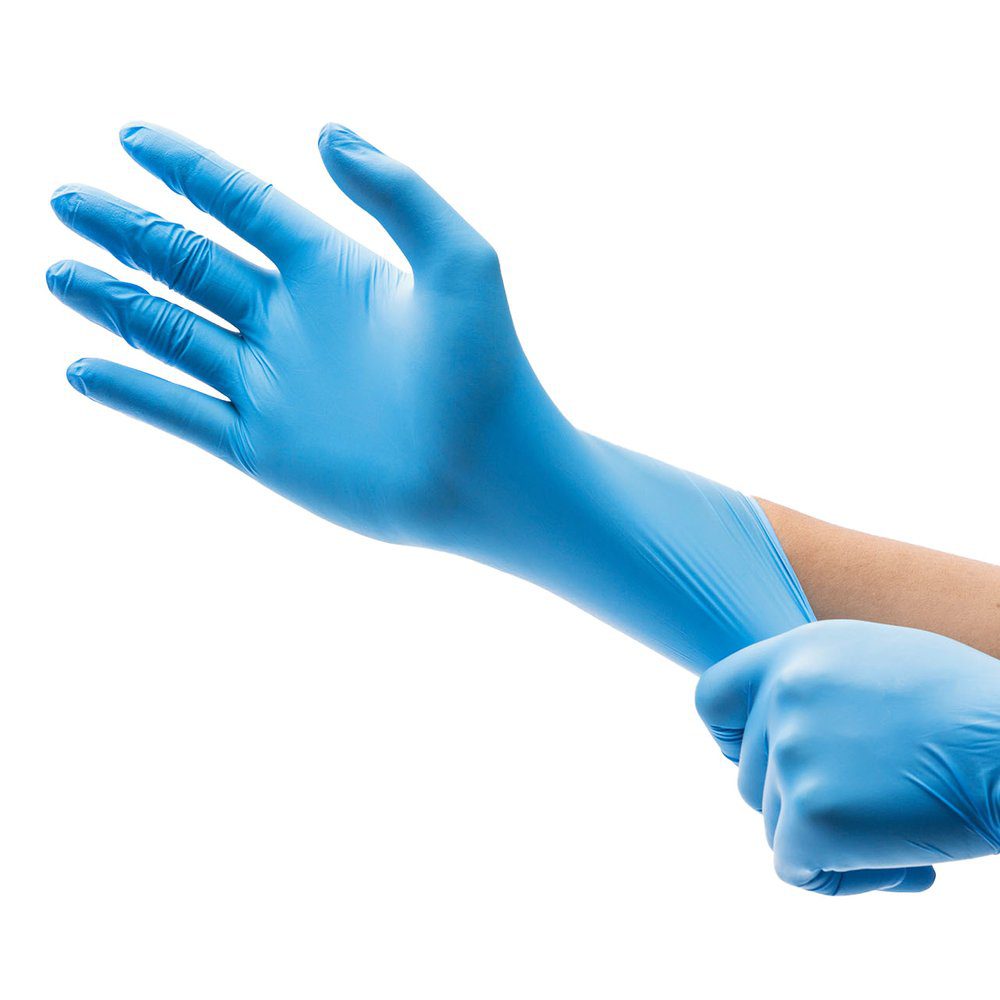 gang tay nitrile xanh 2