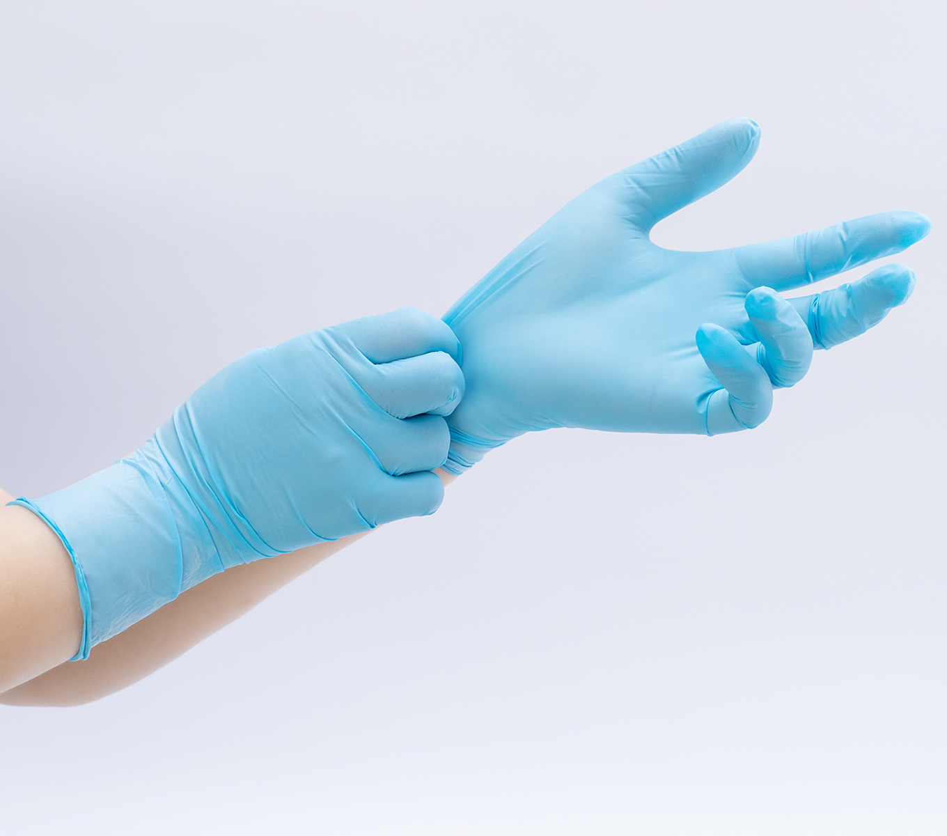 gang tay nitrile xanh